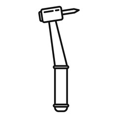 Dentist drill icon. Outline dentist drill vector icon for web design isolated on white background