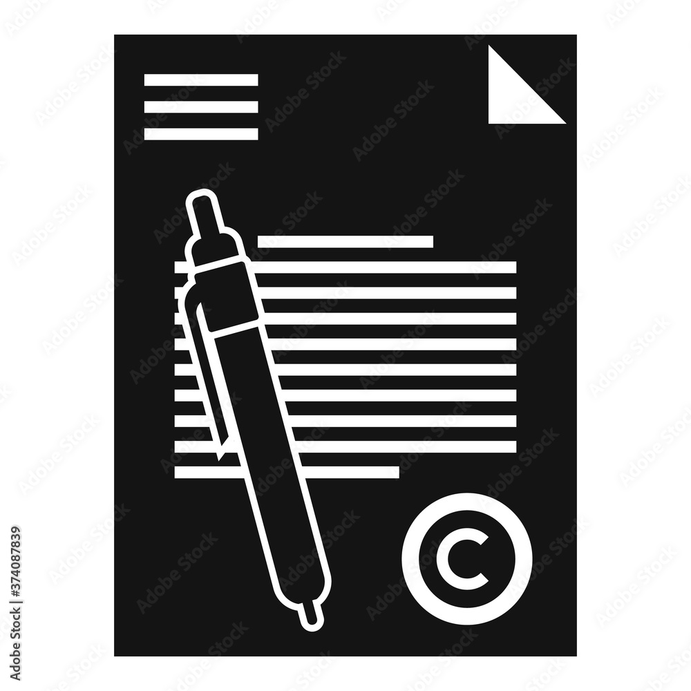 Poster mission document icon. simple illustration of mission document vector icon for web design isolated o