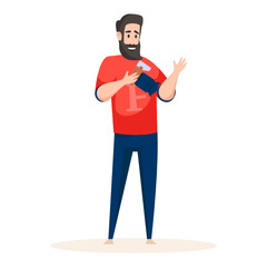 
Photographer illustration in flat design.
