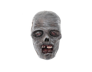 zombie portrait isolated on white background