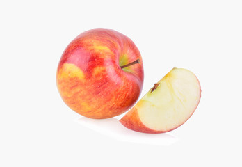 red apple isolated on white background.