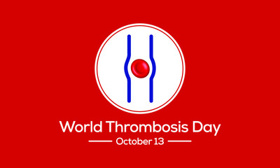 Vector illustration on the theme of World Thrombosis day observed each year on October 13th across the globe.