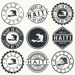 Haiti Travel Stamp Made In Product Stamp Logo Icon Symbol Design Insignia.