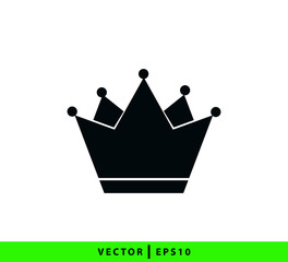 Crown icon flat style illustration logo template