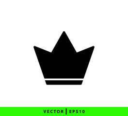 Crown icon flat style illustration logo template