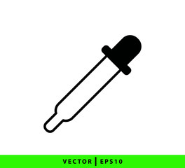 Pipette icon vector logo design template