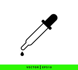 Pipette icon vector logo design template