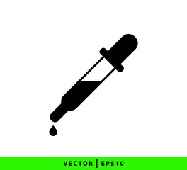 Pipette icon vector logo design template