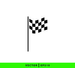Flag race icon vector logo design flat style