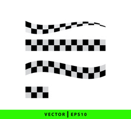 Flag race icon vector logo design flat style