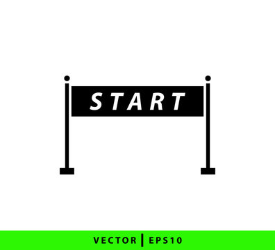 Start and finish vector logo design template