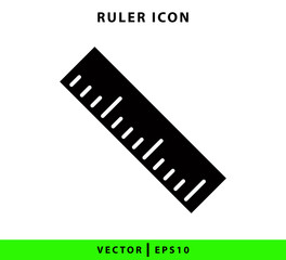 Ruler icon vector logo design template
