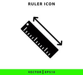 Ruler icon vector logo design template