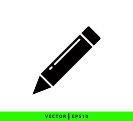 Pencil icon vector logo design template