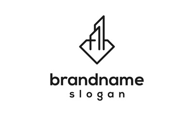 Building logo design vector