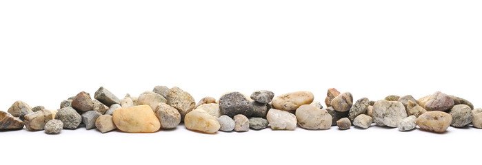 Rocks, stones pile isolated on white background