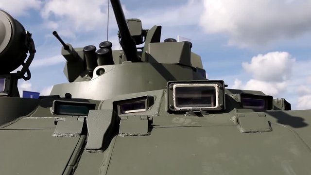observation armored triplex on the armor of a tank or infantry fighting vehicle