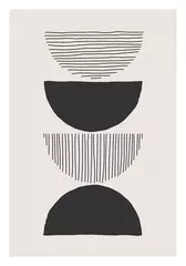 Cercles muraux Minimaliste art Composition artistique minimaliste créative abstraite à la mode dessinée à la main