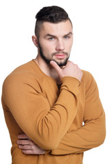 Close up portrait of handsome young man