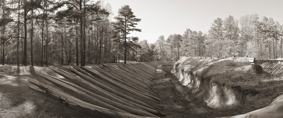 Defensive trench, fillade, Petersburg