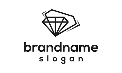 Modern diamond logo design vector