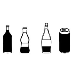 set of bottles