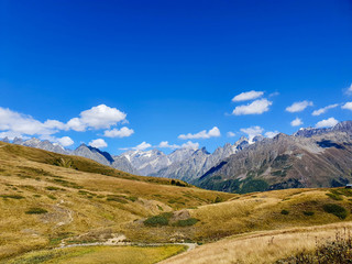 Widok na góry, Kaukaz, Gruzja