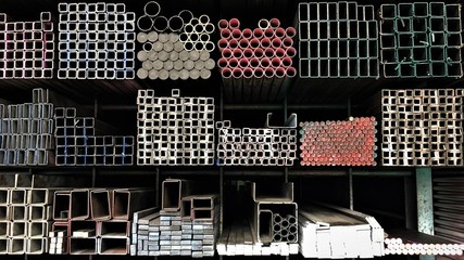 Stock warehouse many kind of steel tube, carbon steel, pipes round steel. Virous types of steel are...