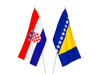 Croatia and Bosnia and Herzegovina flags
