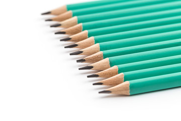 Student stationery such as pencils, erasers, rulers and compasses