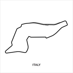 Enzo circuit, Italy. Motorsport race track vector map