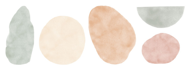 Modern Abstract Spots Shapes Terrae Modern Nursery Scandinavian Texture Poster Terracotta