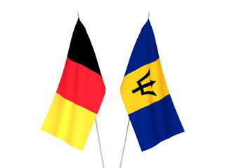 Belgium and Barbados flags