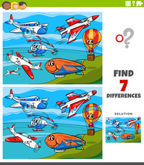 differences educational game with planes and flying machines © Igor Zakowski