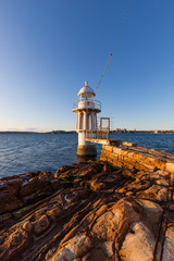 Fototapeta na wymiar Morning view of Cremorne Point lighthouse with clear sky, Sydney, Australia.