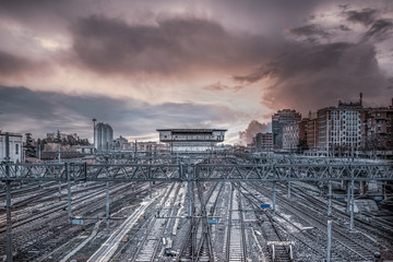 Panorama of main train station in city of Bologna, Emilia-Romagna, Italy © The Walker