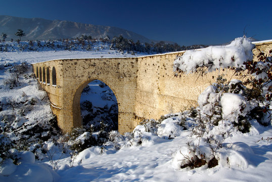 Acueducto de Incekaya.Ca&ntilde;on de Tokatli.Safranbolu .Anatolia central.Turquia.
