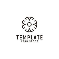 Abstract modern circular initial letter T logo design