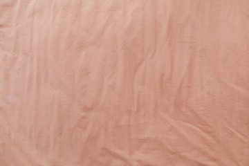 Clean sheet on bed, top view