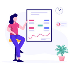 
A practitioner of data architecture, vector of data architect 
