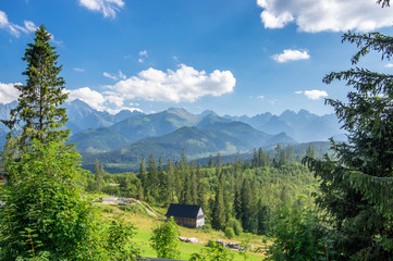 Fototapeta na wymiar Panorama z polany Głodówka