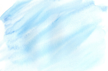 Hand drawn Abstract Watercolor soft blue Background