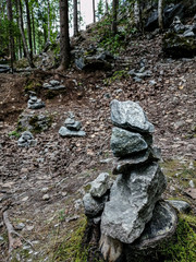 stone statue in the forest