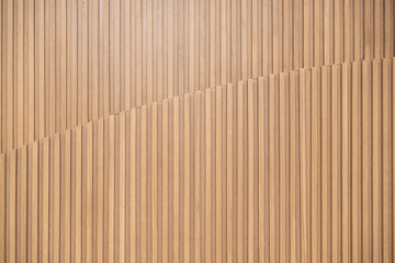 Wood battens wall pattern texture. interior design decoration background - obrazy, fototapety, plakaty