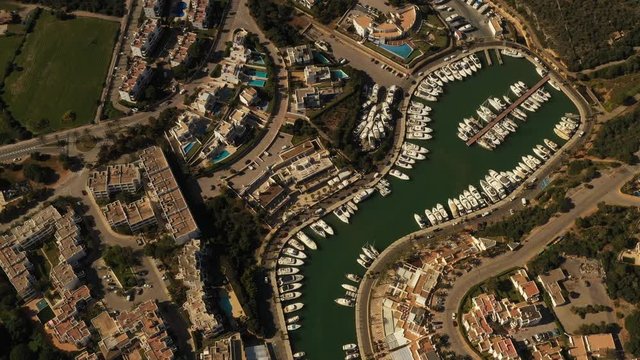 drone flight over the Bay and Marina of Cala D'or