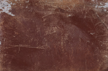 old scratched worn brown leather background and texture