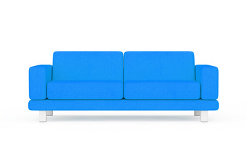 Blue Simple Modern Sofa Furniture. 3d Rendering