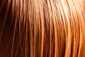 Close up of little girls long hair