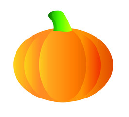 happy halloween vector pumpkin illustration isolated on white background