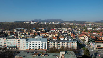 Fototapeta na wymiar contemporary urban landscape of Bardejov